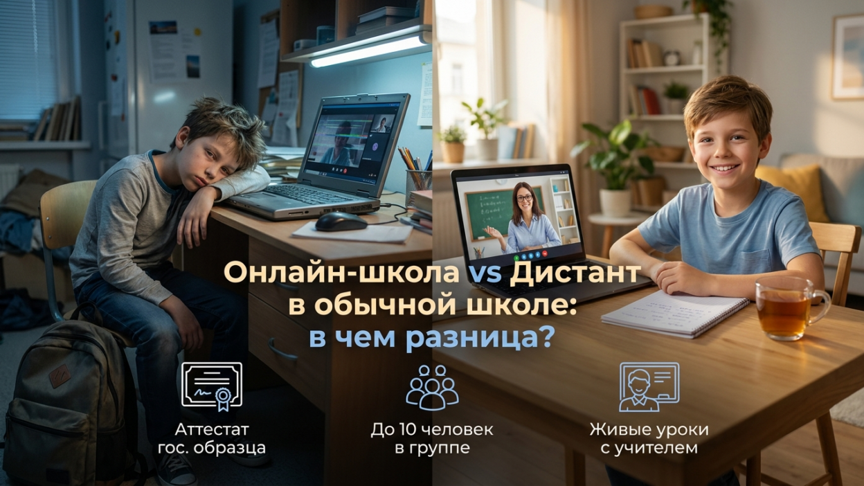 Частная онлайн-школа vs Обычная школа на дистанте.