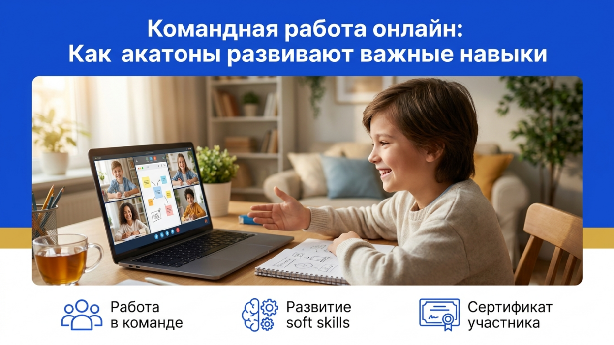 Хакатоны для школьников: как учат работать в команде онлайн.
