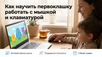 Как научить первоклассника пользоваться мышкой и клавиатурой.