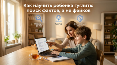 Как научить ребенка гуглить правильно и проверять факты.