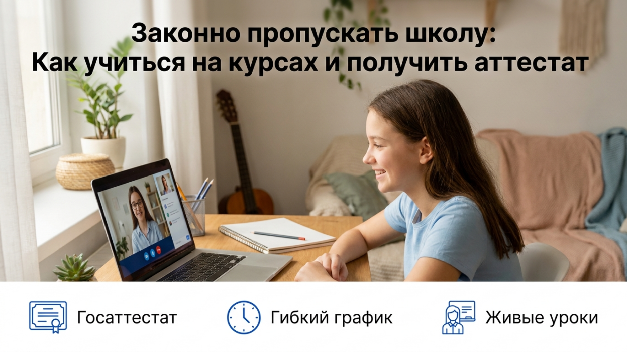 Как законно пропускать школу, если ребенок учится на курсах.