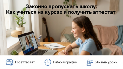 Как законно пропускать школу, если ребенок учится на курсах.