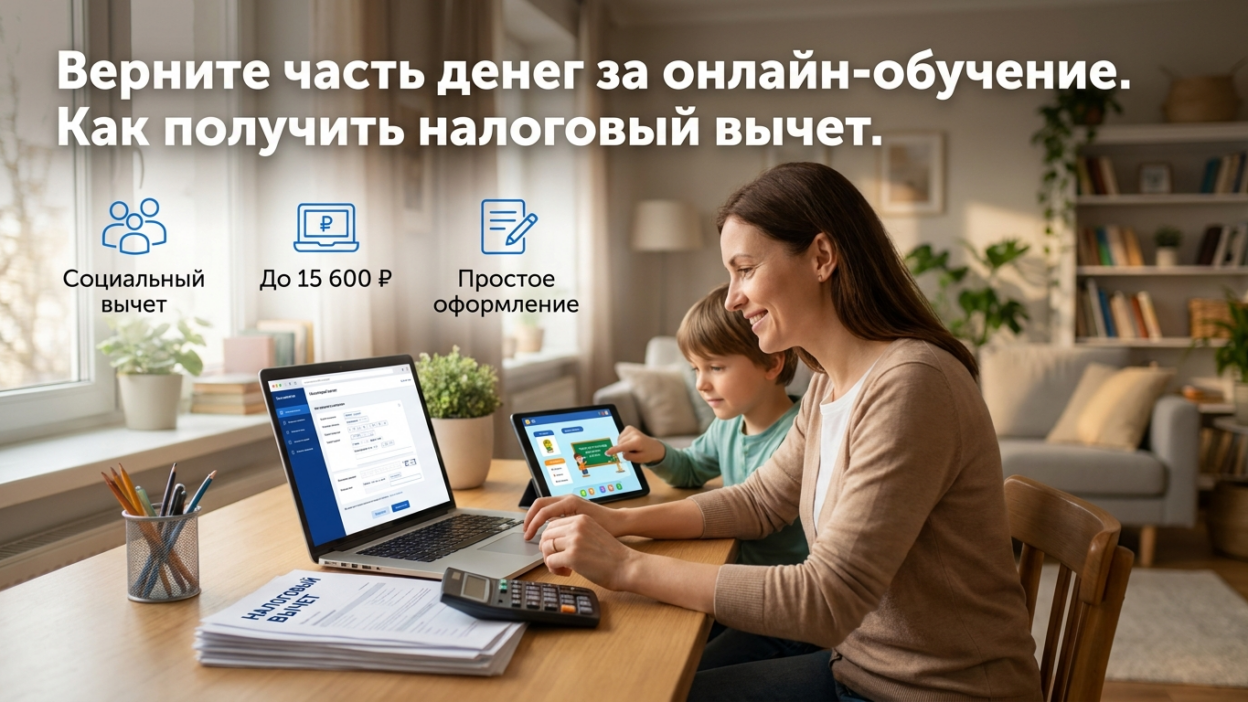 Налоговый вычет за платное онлайн-обучение детей.