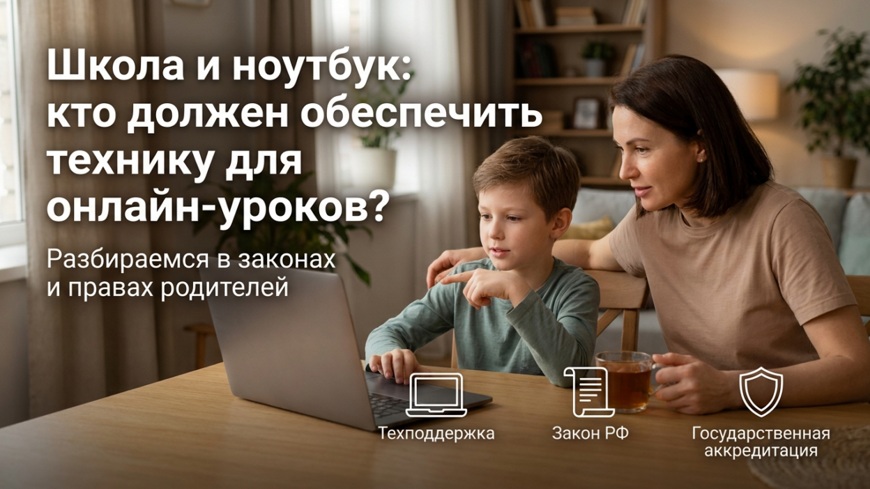 Обязана ли школа выдавать ноутбуки для онлайн-уроков?