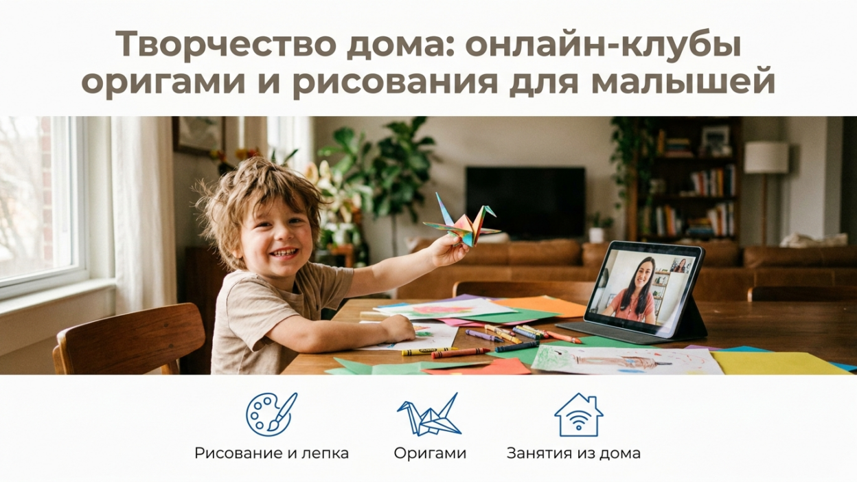 Онлайн-кружки по оригами и рисованию для малышей.