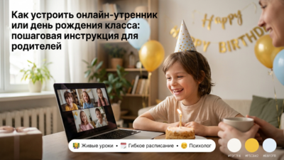 Как провести онлайн-утренник или день рождения класса.