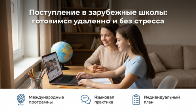 Подготовка к поступлению в зарубежные школы дистанционно.
