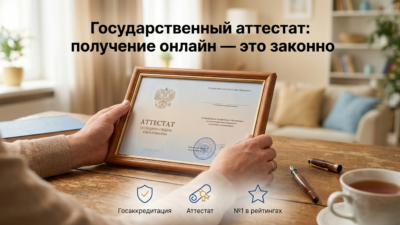 Получение аттестата после семейного обучения.