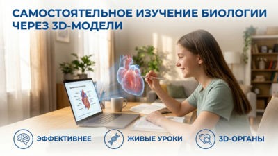 Самостоятельное изучение биологии через 3D-модели органов.