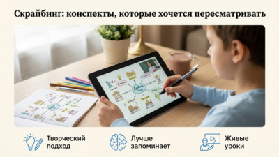 Скрайбинг (рисование лекций) для школьников.