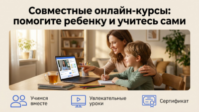 Совместные онлайн-курсы для родителей и детей.