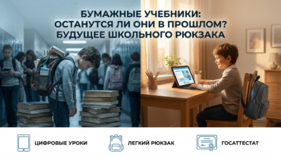 Будущее бумажных учебников: останутся ли они в портфеле?