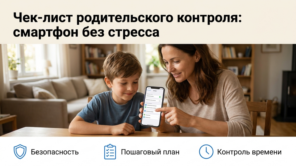Чек-лист родительского контроля на смартфоне.