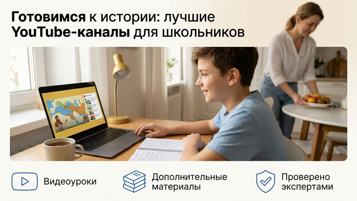 Подборка YouTube-каналов для подготовки к истории.