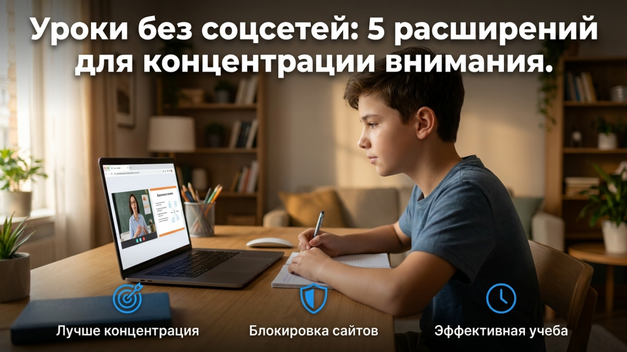 5 расширений для браузера, которые блокируют соцсети во время уроков.