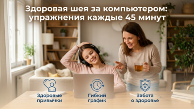 Почему важно делать зарядку для шеи каждые 45 минут.